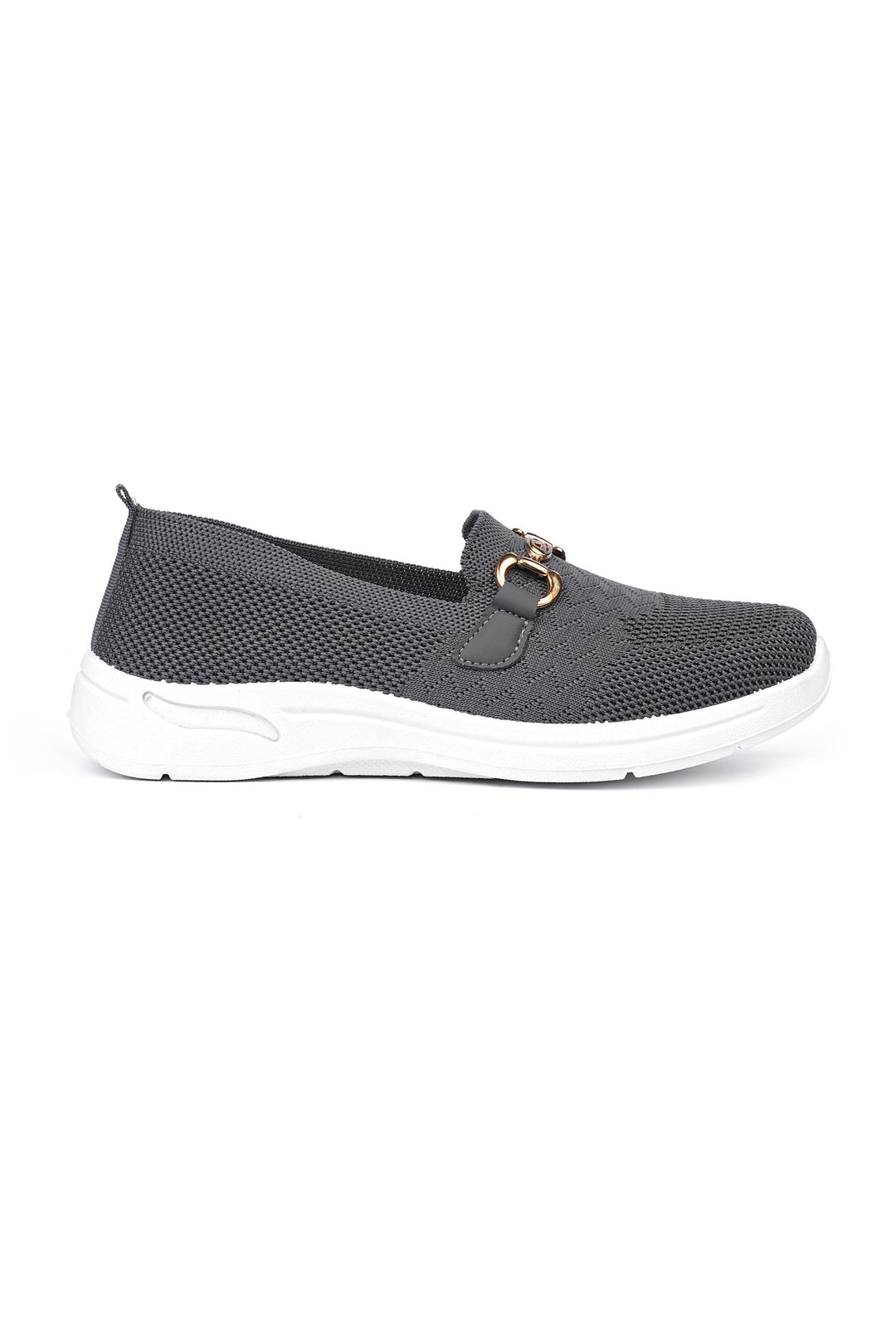 OPIA 4001 GREY laceless knit casual shoe with medicated insole and cushioned arch support