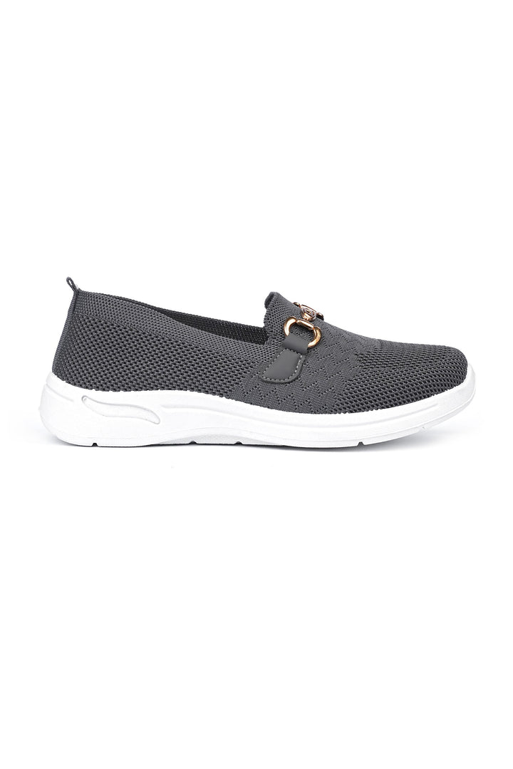 OPIA 4001 GREY laceless knit casual shoe with medicated insole and cushioned arch support