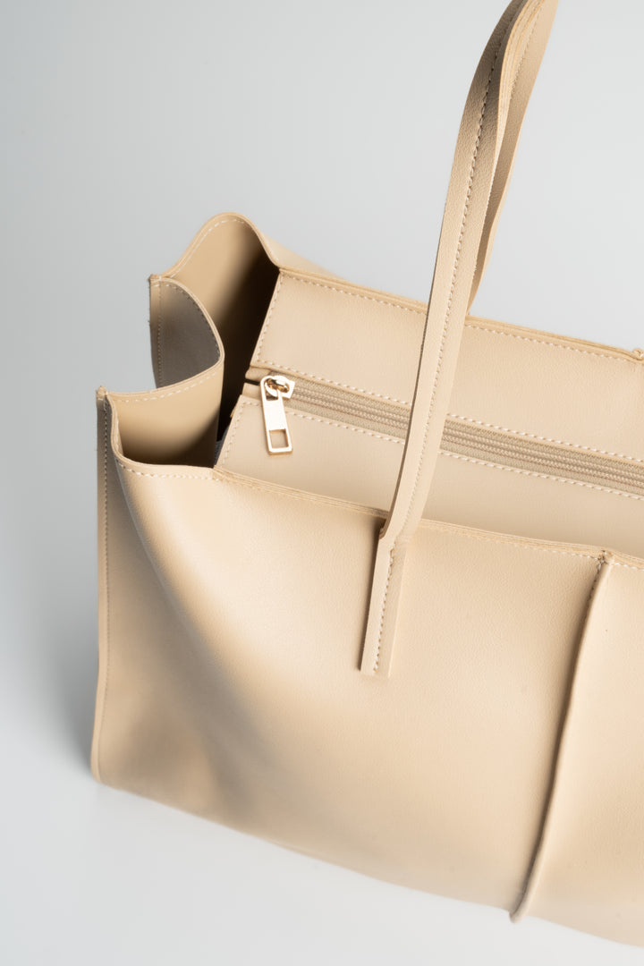 LADIES HANDBAG LB166 BEIGE